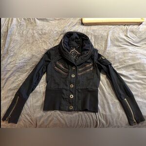 Navy blue Guess Moto jacket